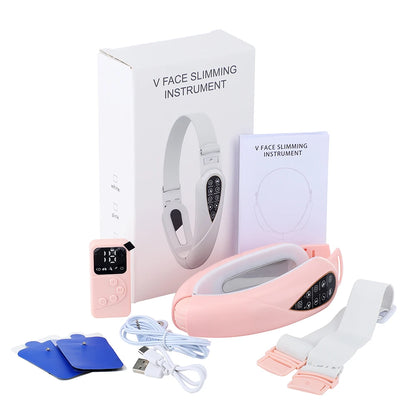 Appareil de levage du visage, thérapie photonique LED, masseur amincissant par vibrations, Double menton en V, Machine à ceinture de levage des joues en forme de visage