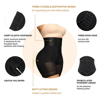 AfruliA XXS taille formateur minceur gaine Corset corps Shaper BBL contrôle culotte Fajas Colombianas ceintures bout à bout Shapewear
