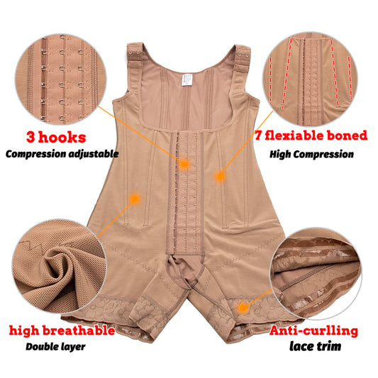 Fajas colombiennes post lipo chirurgical réduisant les shapers post-partum scène 2 BBL Shapewear ventre contrôle corps sculptant gaine