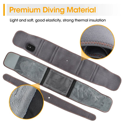 Ohio eur de taille chauffant électrique, nouvelle mise à niveau, ceinture de soutien, vibration, compression chaude, ceinture de renfort, relaxation dorsale, réglage à 3 vitesses