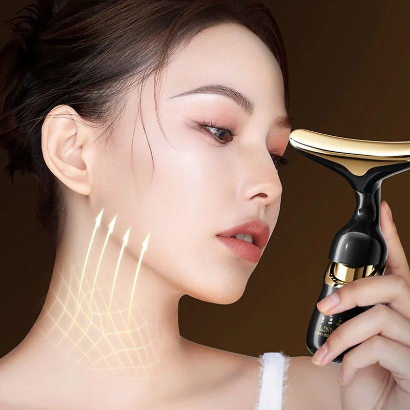 Appareil de Lifting du visage, Massage du cou et des yeux, introducteur, rajeunissement de la peau à microcourant, dispositif de beauté Anti-vieillissement, masseur pour le visage