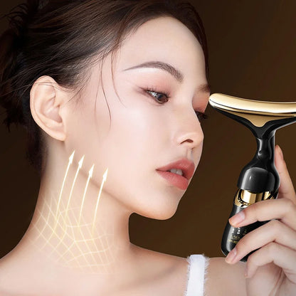 Appareil de Lifting du visage, Massage du cou et des yeux, introducteur, rajeunissement de la peau à microcourant, dispositif de beauté Anti-vieillissement, masseur pour le visage