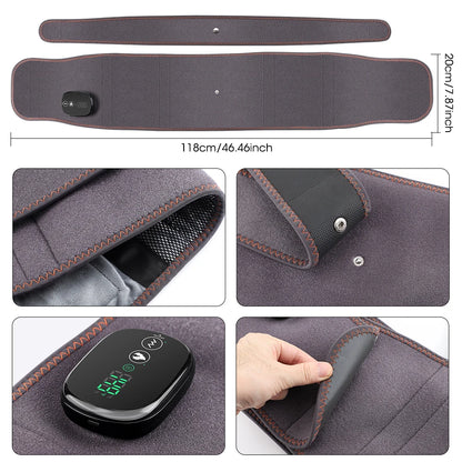 Ohio eur de taille chauffant électrique, nouvelle mise à niveau, ceinture de soutien, vibration, compression chaude, ceinture de renfort, relaxation dorsale, réglage à 3 vitesses