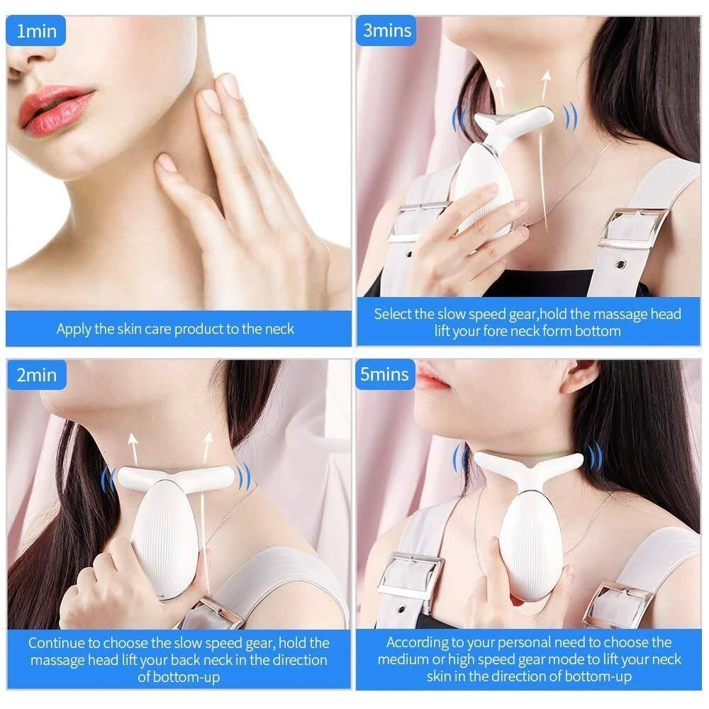 Appareil de Lifting du visage, Massage du cou et des yeux, introducteur, rajeunissement de la peau à microcourant, dispositif de beauté Anti-vieillissement, masseur pour le visage