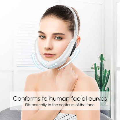 Appareil de levage du visage, thérapie photonique LED, masseur amincissant par vibrations, Double menton en V, Machine à ceinture de levage des joues en forme de visage