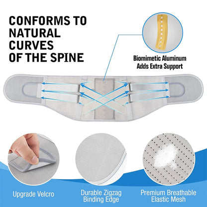 Attelle de soutien lombaire pour hommes et femmes, ceinture élastique à double compression pour le bas du dos, instituts oto, scoliose, hernie discale, artica contrastant
