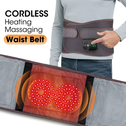 Ohio eur de taille chauffant électrique, nouvelle mise à niveau, ceinture de soutien, vibration, compression chaude, ceinture de renfort, relaxation dorsale, réglage à 3 vitesses