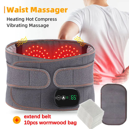 Ohio eur de taille chauffant électrique, nouvelle mise à niveau, ceinture de soutien, vibration, compression chaude, ceinture de renfort, relaxation dorsale, réglage à 3 vitesses