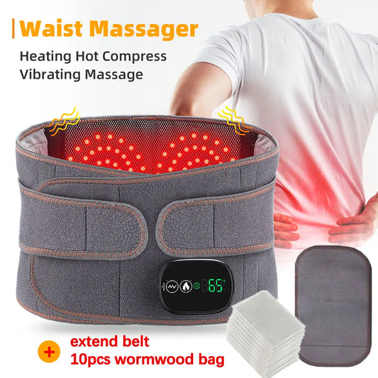 Ohio eur de taille chauffant électrique, nouvelle mise à niveau, ceinture de soutien, vibration, compression chaude, ceinture de renfort, relaxation dorsale, réglage à 3 vitesses