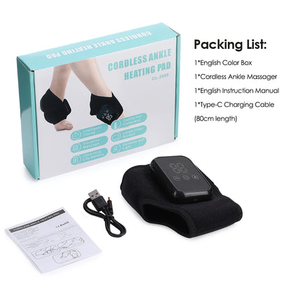 Protecteur de cheville électrique, masseur de cheville et de poignet, attelle de pied, compresse chaude, Vibration, Support de cheville, bande de Protection, Relaxation musculaire