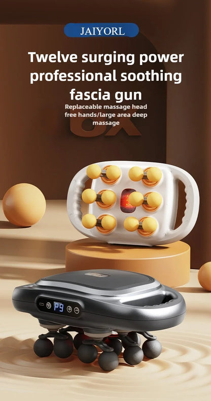 JAIYORL 24 têtes de Massage pistolet de Massage tissus profonds muscles qualité professionnelle haute qualité sans fil fréquence Vibration Masajeador