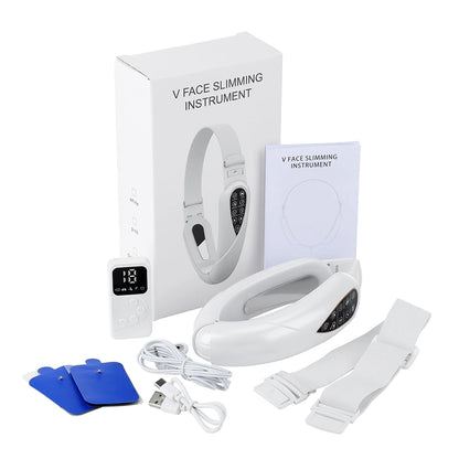 Appareil de levage du visage, thérapie photonique LED, masseur amincissant par vibrations, Double menton en V, Machine à ceinture de levage des joues en forme de visage