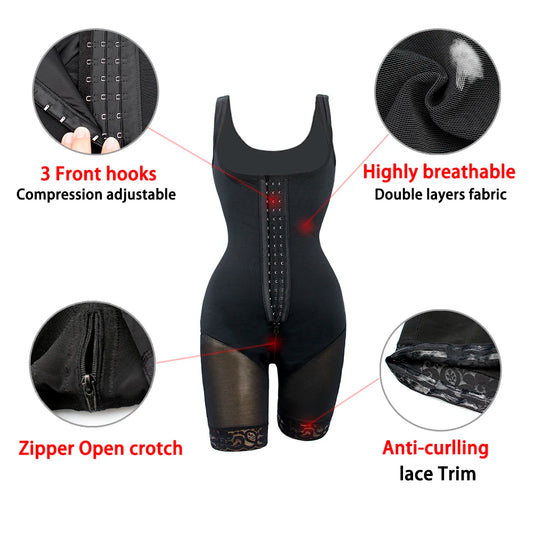TUNIControl-Body Shaper pour femme, gaine amincissante, ventre plat, vêtements en saillie, costume de batterie post-partum, corset