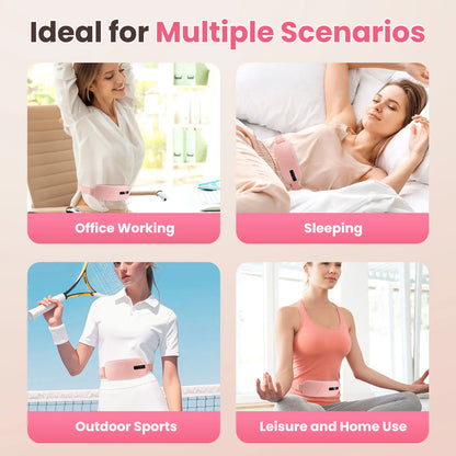 Coussin chauffant électrique masseur de crampes menstruelles ceinture femmes soins de la période dispositif de compression chaude Vibration abdominale ulter ceinture chauffante