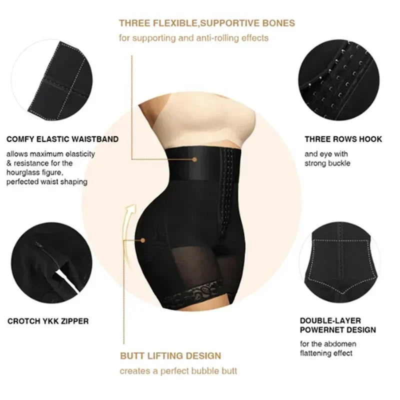 AfruliA XXS taille formateur minceur gaine Corset corps Shaper BBL contrôle culotte Fajas Colombianas ceintures bout à bout Shapewear