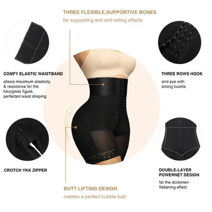 AfruliA XXS taille formateur minceur gaine Corset corps Shaper BBL contrôle culotte Fajas Colombianas ceintures bout à bout Shapewear