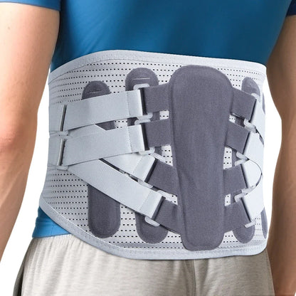 Attelle lombaire pour soulager les douleurs dans le bas du dos – Support réglable à 8 points avec ceinture de soutien lombaire bionique en aluminium